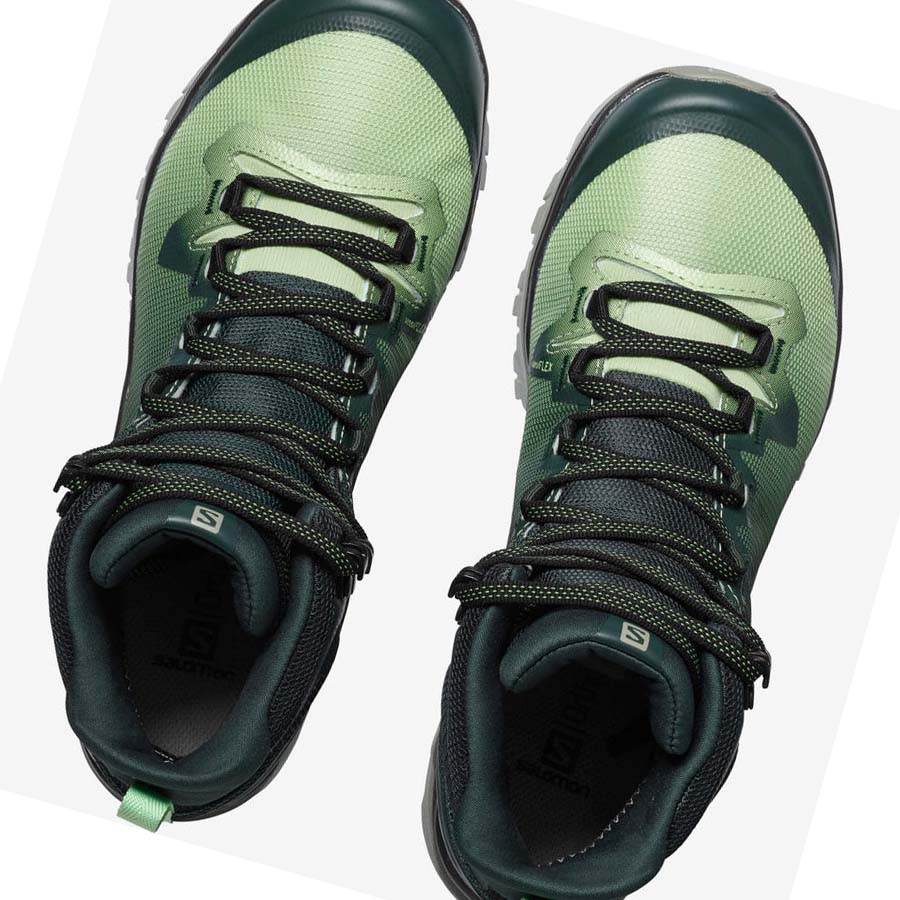 Tenis Senderismo Salomon WoVAYA MID GORE-TEX Mujer Verdes | MX 2803ZUT